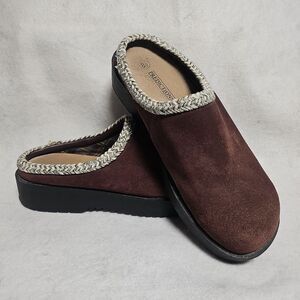 Predictions Leather Collection Purple Clog Suede Slip-On Mule Women’s Size 8.5